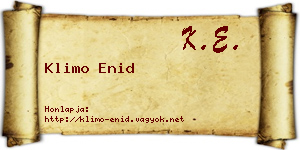 Klimo Enid névjegykártya